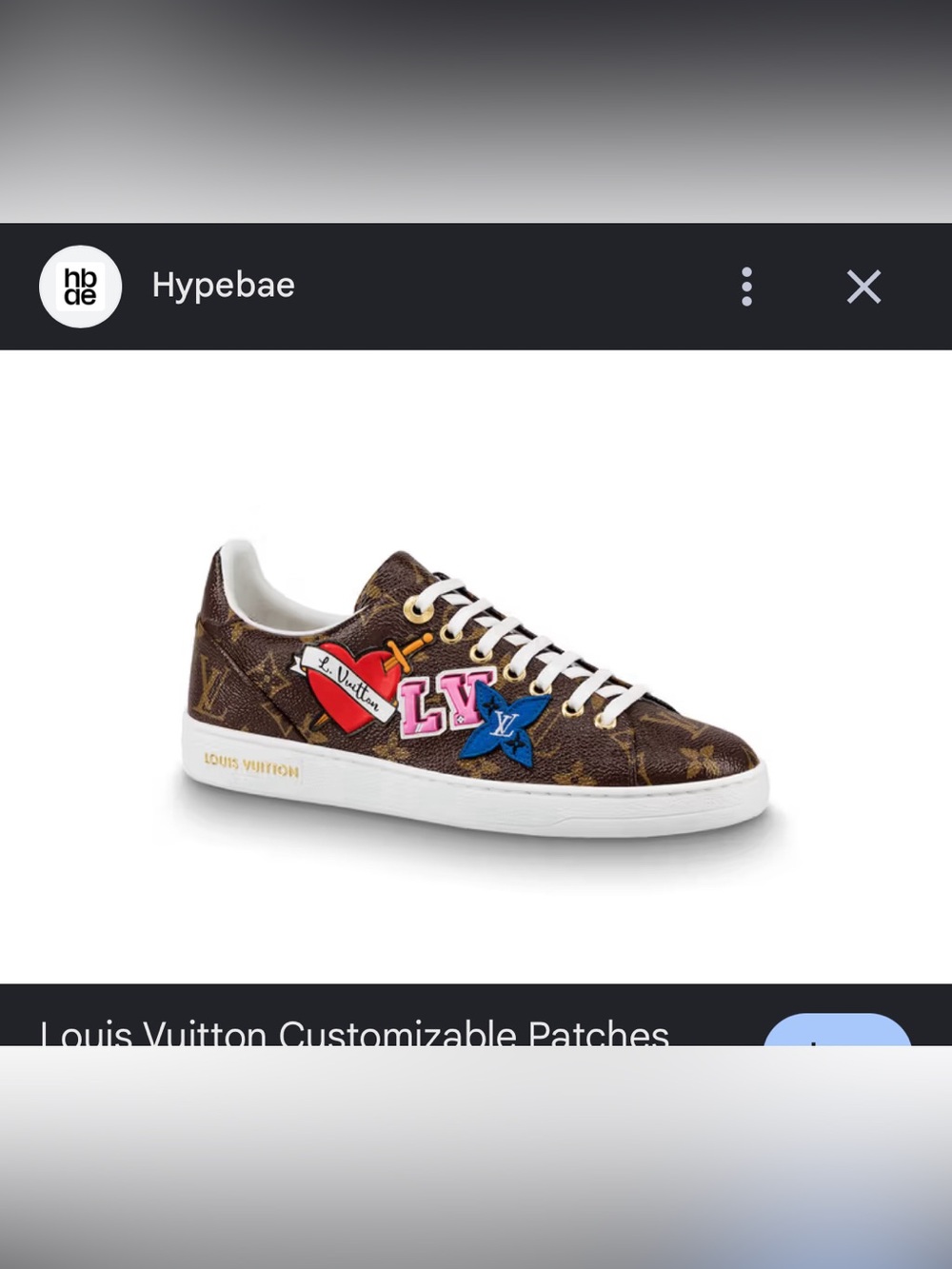 Louis Vuitton women’s leather monogram sneakers
